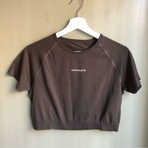 Alphalete Womens Crop Top Brown Size: XL